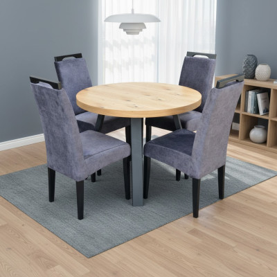 Dining table 4 chairs dining room set dining group modern chairs table tables 5-piece set.