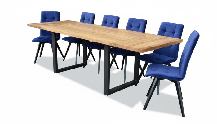 Classic Dining Set Wooden Dining Room Table with 6 Chairs 7-Piece Set