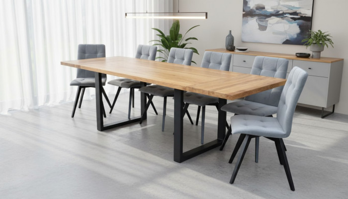 Dining Table 6x Chairs Classic Set Dining Room 7-piece Set Rectangular Table Chair