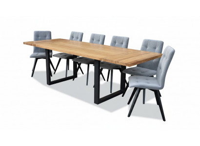 Dining Table 6x Chairs Classic Set Dining Room 7-piece Set Rectangular Table Chair