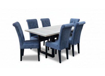 Luxury Dining Room Design Set 7-piece Set Table + 6 Chairs Modern Complete New