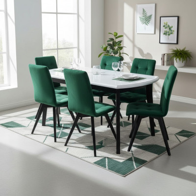 Dining table 6 chairs dining room set dining group classic table table suite new