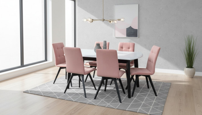 Dining table with 6 chairs, chair dining room set, classic table, 7-piece set, new