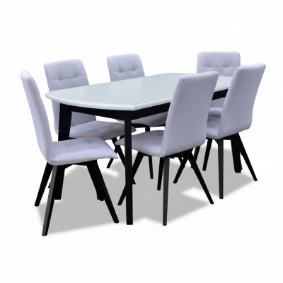 Complete set dining table + 6 chairs dining room set dining group wooden table tables new