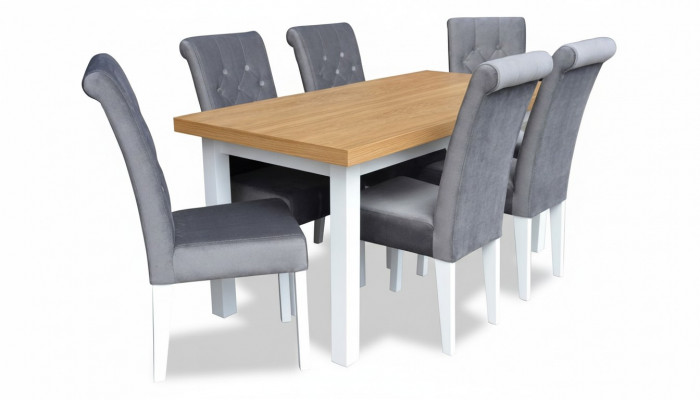 Armchair dining table with 6 chairs dining set dining room table set 7-piece set