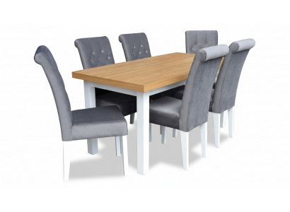 Armchair dining table with 6 chairs dining set dining room table set 7-piece set