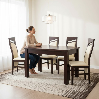Dining set dining table 4 x chair set suite table classic dining group 5-piece new.