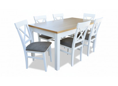 Dining Table + 6 Chairs Dining Room Set Dining Group Classic Table Tables S18/K64 New