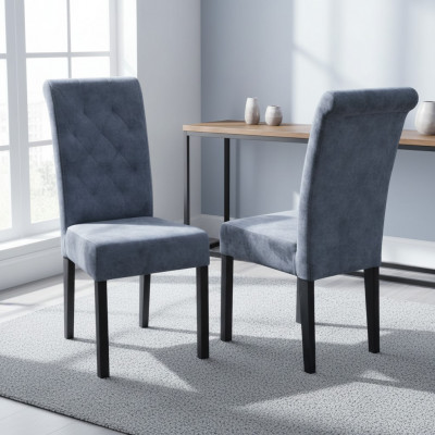 Armchair Chair Dining Room TV Lounge Textile Seat Modern Upholstered Chair Solid Wood