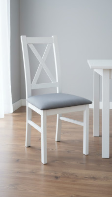 Set of 1x Solid Wood Armchair Dining Room Chair Fabric Upholstery Chair Gastro Dining Room New