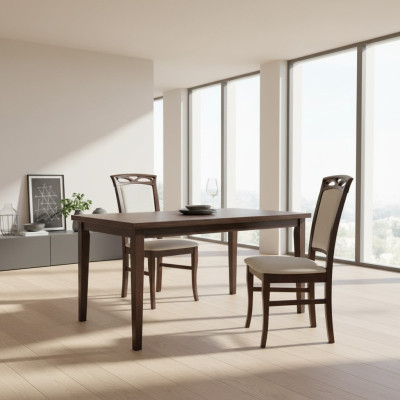 Solid wood chair, dining room chair, designer textile wood chair, chairs, dining room chairs