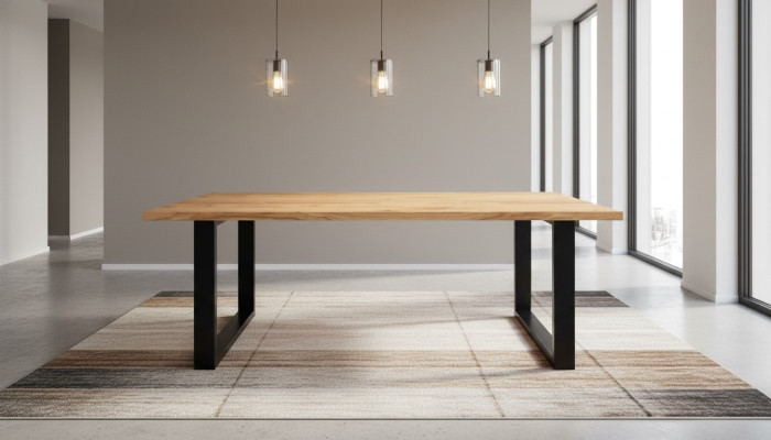 Table dining table wooden table conference table wooden tables beige real wood furniture S7