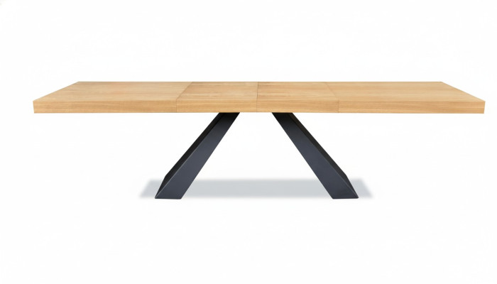 Table dining table wooden table xxl conference table 100x200cm extendable 280cm solid