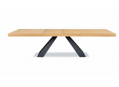 Table dining table wooden table xxl conference table 100x200cm extendable 280cm solid