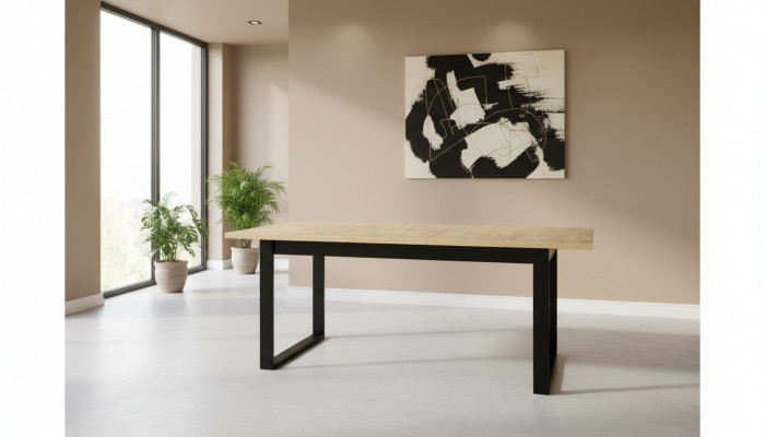Dining table, table, dining room, office, living room, tables, wood design, 160cm extendable