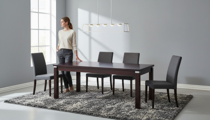 Dining Table Design Luxury Furniture Wood Tables Kitchen Living Room 100x250/350 Wooden Table