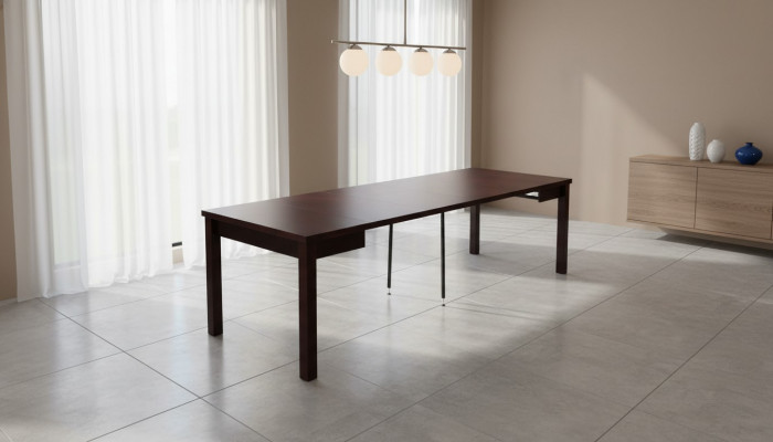 Luxury wooden dining room table design dining table wooden furniture 100x100/250cm