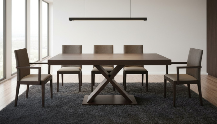 Design dining table, design table, wood, dining room, living room table, tables 160/210cm new.