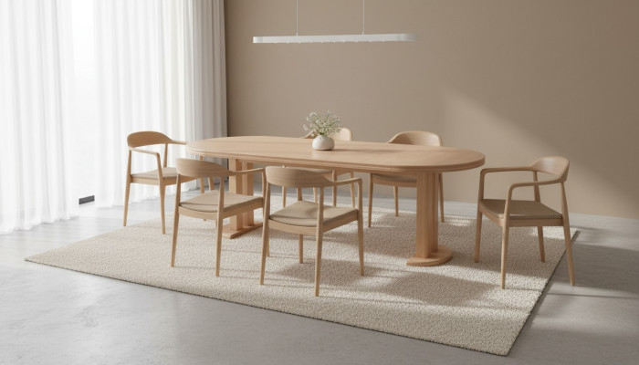 Dining table set dining room living room ensemble wood design chairs S35 new