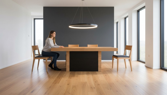 Luxury Dining Table Designer Wood Tables Furniture Column Table Dining Room 110x250/490cm