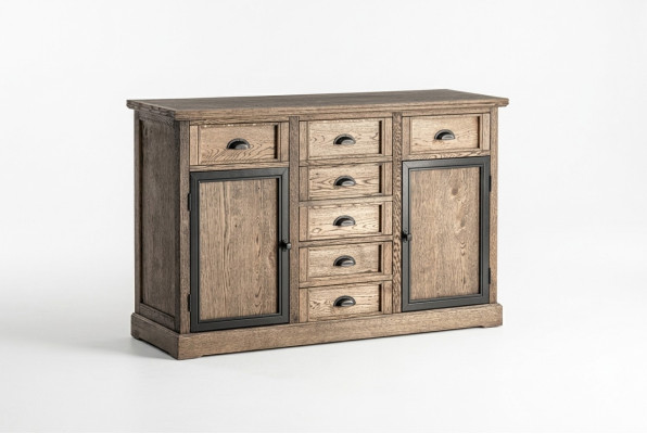 Console table brown wood drawer shelf side table sideboard dresser furniture