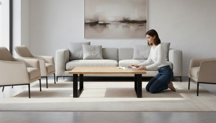 Designer coffee table glass table sofa order table tables brown wood loft furniture