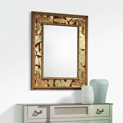 Classic Designer Mirror Wall Mirror Baroque Rococo 93x153cm Wooden Frame New