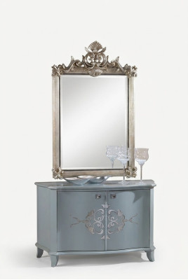 Designer modern large mirror, wall mirror with real wood frame, hanging mirror, luxury furniture