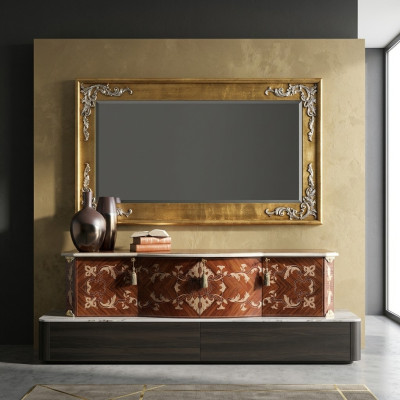 Designer Modern Large Mirror Wall Mirror Real Wood Frame Hanging Mirror Classic New