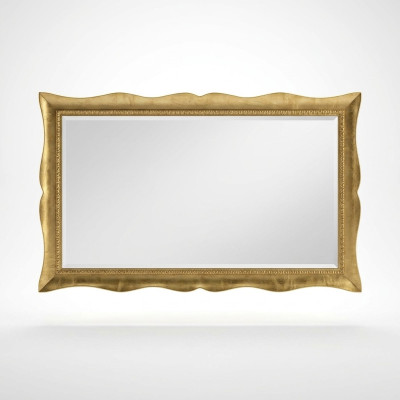 Mirror wall glass XXL gold large 181x91 frame wood hanging mirror Baroque Rococo