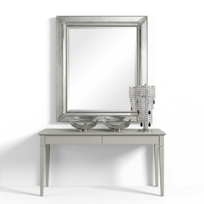 Classic wall mirror with wooden frame, antique style, baroque, Italian furniture, new