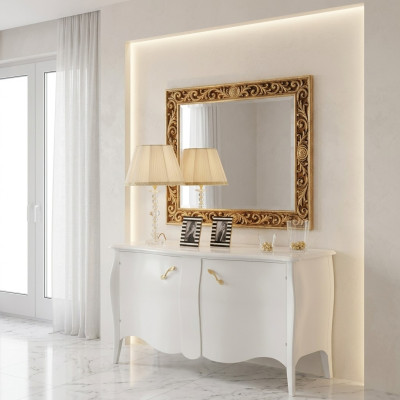 Wall mirror mirror bathroom hallway design salon antique style glass vintage baroque rococo