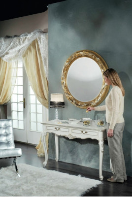 Round Wall Mirror Bathroom Hall Design Salon Medusa Antique Style Glass Round New