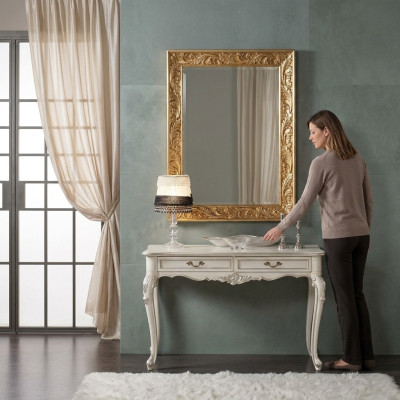 Mirror Italian Design Furniture Floor Mirror Sideboard 93x183cm Baroque Rococo