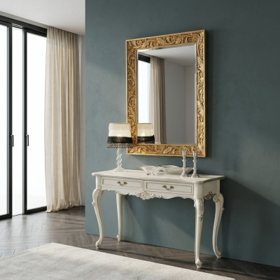 Mirror Italian Design Furniture Floor Mirror Sideboard 93x183cm Baroque Rococo