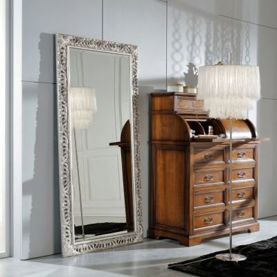 Wall mirror decoration furniture living decor baroque rococo decor mirror stand silver