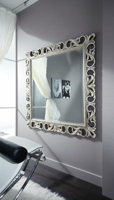 Mirror Wooden Frame Wall Mirror Classic Designer Mirror 192x112 Wood XXL Large