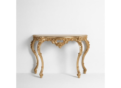 Baroque console table sideboard wall table hallway table classic wood silver new
