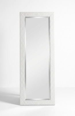 Handcrafted mirror, large floor mirror, wood frame, real wood, 176x86cm, hanging.