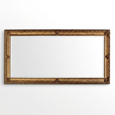 Large wall mirror XXL royal baroque style design furniture rococo wood frame 181x91