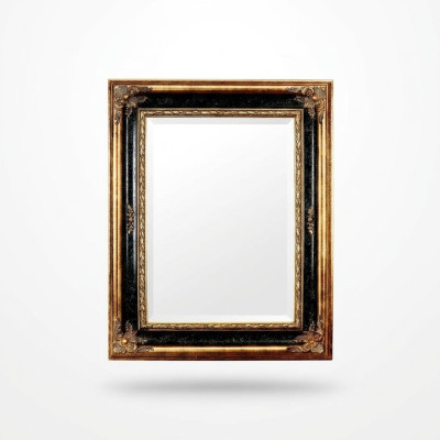 Classic designer mirror wall mirror Baroque Rococo 96x133cm wood frame new