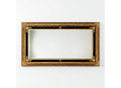 Classic wall mirror with wooden frame, mirror furniture 107x197 glass frame wall gold
