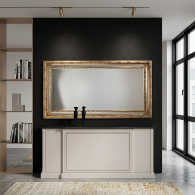 Classic wall mirror with wooden frame mirror furniture 94x184 glass frame wall furniture