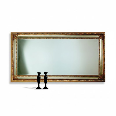 Classic wall mirror with wooden frame mirror furniture 94x184 glass frame wall furniture