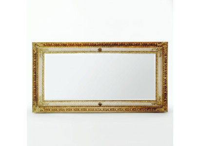 Classic wall mirror, wooden frame, mirror furniture, gold, 104x194, glass, frame, wall.