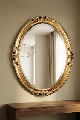Design Mirror Wall Decoration Wall Mirror Deco 73x94 Baroque Rococo Wood Frame
