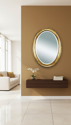 Medusa Oval Mirror Bathroom Design Round Wall Mirror Round Baroque Rococo Wood Frame
