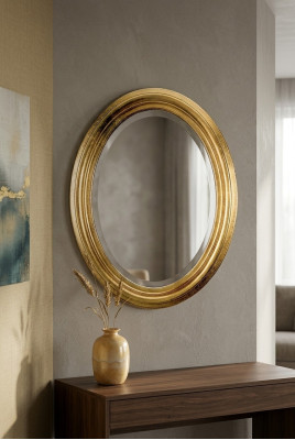 Mirror wall mirror design hallway living room bathroom wood glass design baroque rococo