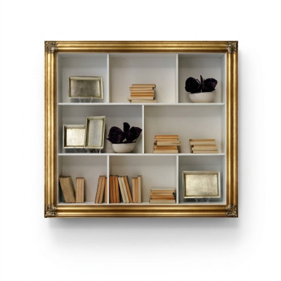Wall shelf shelf bookcase bookshelf living room wall luxury