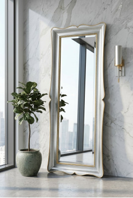 Classic wall mirror wood frame mirror furniture new 95x185 glass design frame